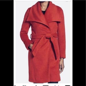 T tahari wool poppy red coat outer wear NWT